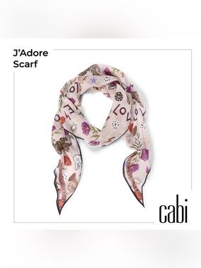 cabi J'Adore Multi 100% Silk Scarf